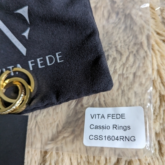 VITA FEDE Gold Pave Ring Stack NEW - Picture 6 of 9